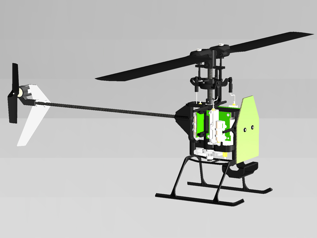 BLADE mCP-X遥控直升机模型结构3D图纸 Solidworks设计